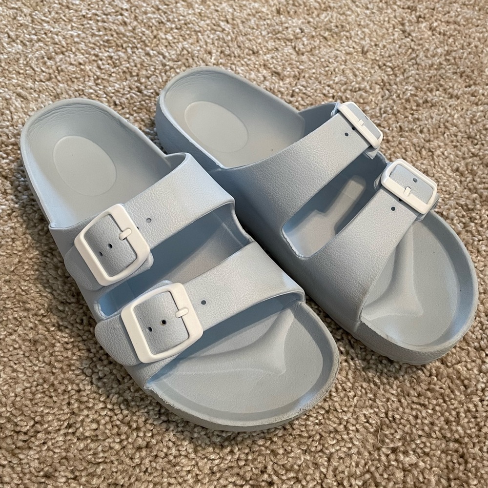 Light Blue Off brand burkenstocks